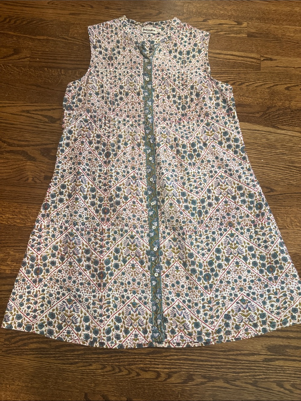 Fabindia Vintage Cotton Sleeveless Dres Size XL (runs small, see measurements)